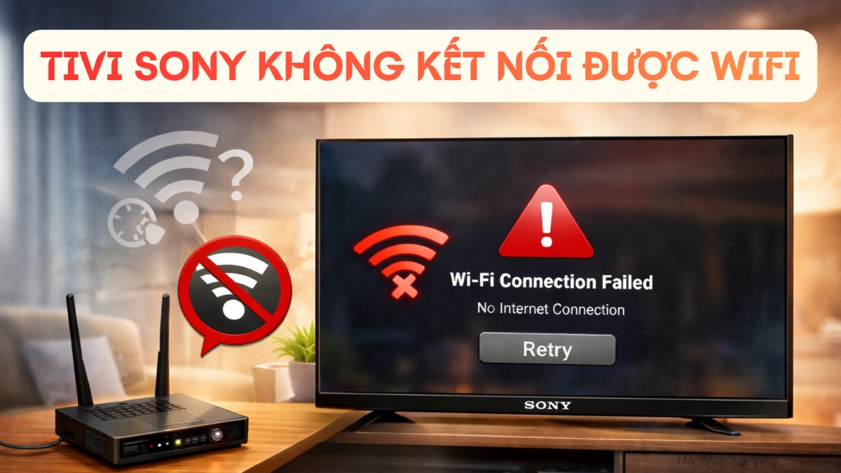 Nguyên nhân và cách sửa tivi Sony không kết nối được WiFi